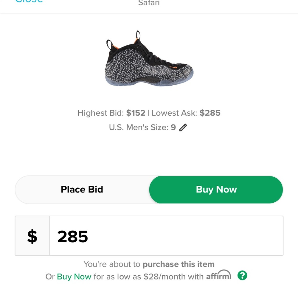 SAFARI FOAMPOSITE SIZE 9